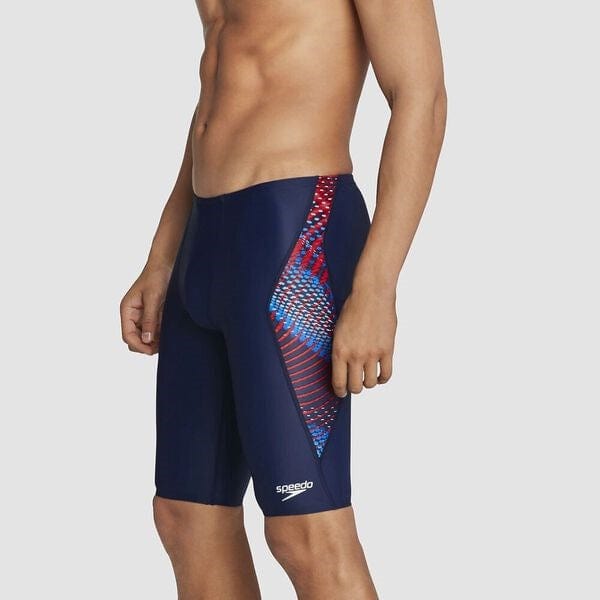 Load image into Gallery viewer, Speedo Mens Placement V Cut Jammer Swim Short
