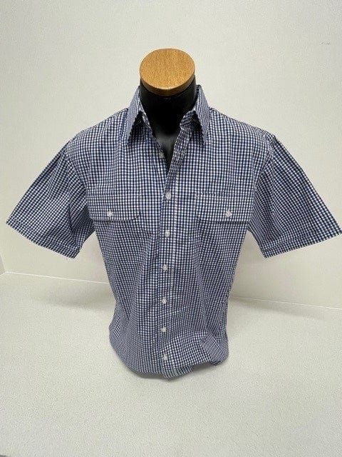Bisley Mens Blue Small Check Shirt