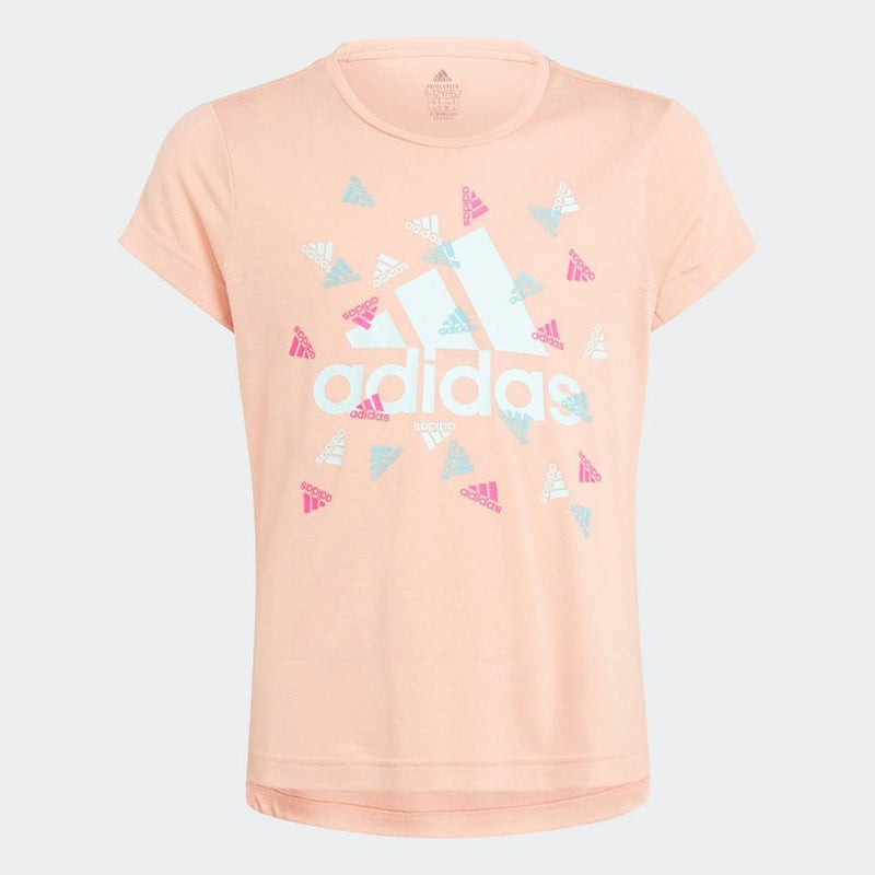Load image into Gallery viewer, Adidas Girls Aeroready Up2Move Cotton Touch Training Slim Logo Tee
