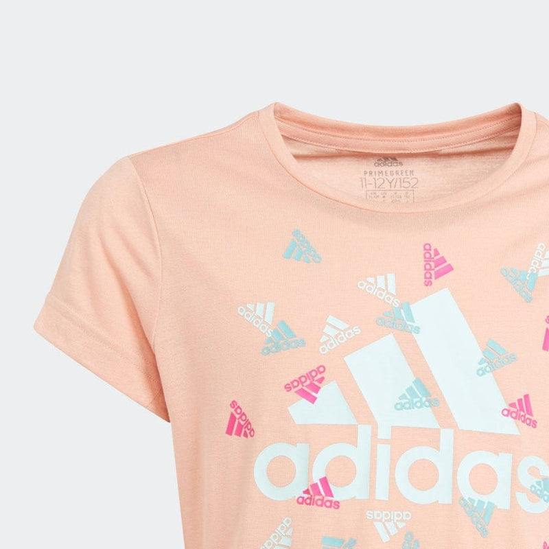 Load image into Gallery viewer, Adidas Girls Aeroready Up2Move Cotton Touch Training Slim Logo Tee
