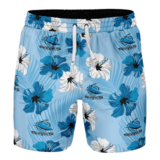 NRL Mens Aloha Volley Swim Shorts - Sharks