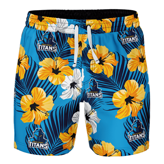 NRL Mens Aloha Volley Swim Shorts - Titans