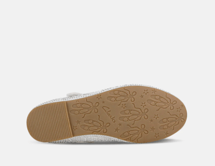 Load image into Gallery viewer, Clarks Girls Aurora || - White/Shimmer Multi D
