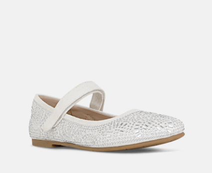 Load image into Gallery viewer, Clarks Girls Aurora || - White/Shimmer Multi D
