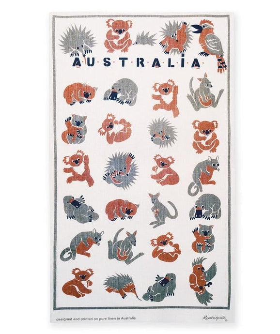 Rodriquez Tea Towel - Aussie Animals