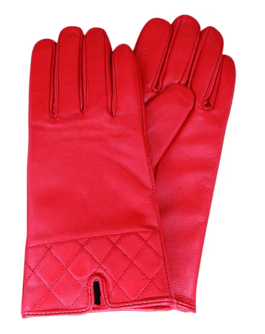 Avenel Womens Stitched Cuff Leather Glove