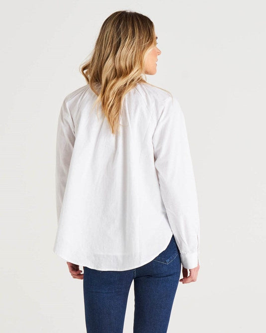 Betty Basics Jackie Relaxed Fit Cotton Shirt