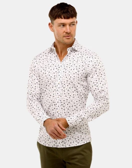 Load image into Gallery viewer, Brooksfield Mens Floral Print Slim Fit Dress Shirt
