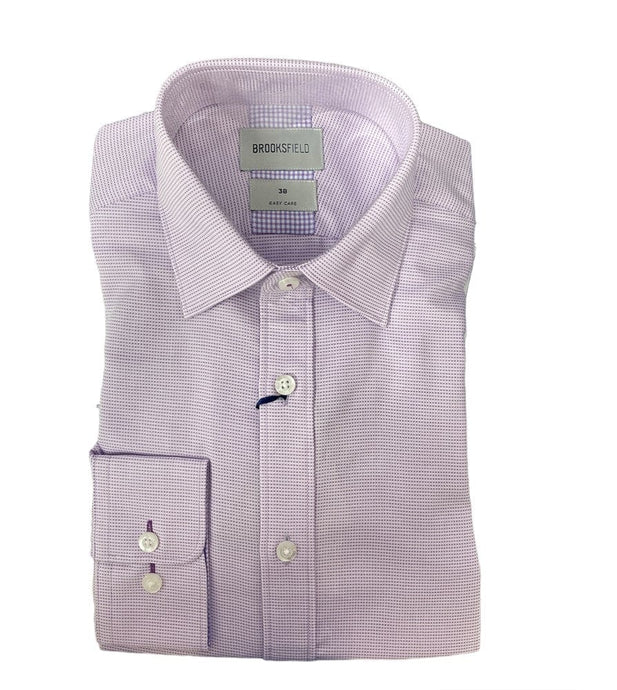 Brooksfield Mens Easy Care Purple Business Shirt - Bigger Sizes