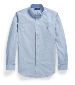 Ralph Lauren Mens Custom Fit Oxford Shirt - Blue