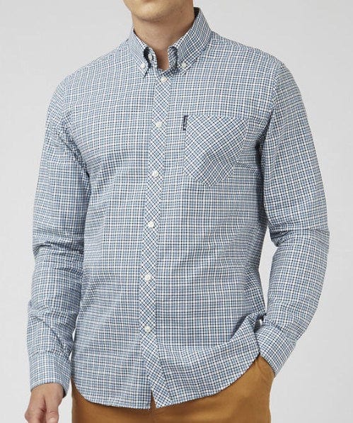 Load image into Gallery viewer, Ben Sherman Mens Long Sleeve Mini Check Shirt
