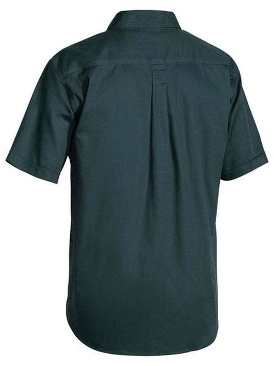 Bisley Closed Front Cotton  Drill Shirt - Short Sleeve