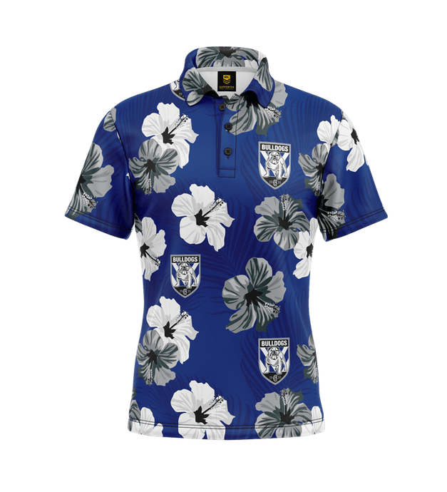 NRL Mens Aloha Golf Polo Shirt - Bulldogs