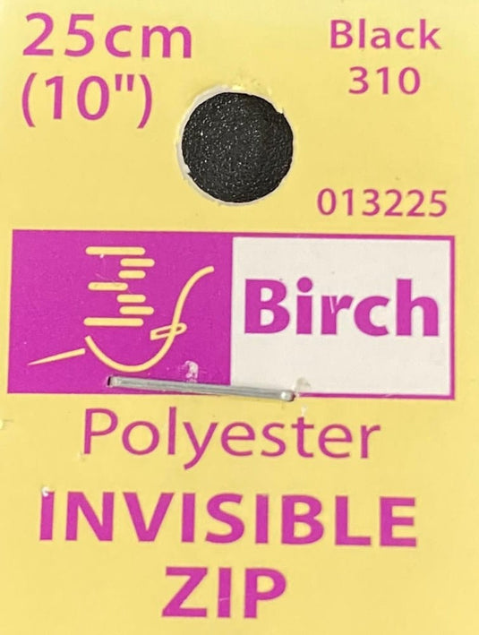 Birch Invisible Zip 25cm