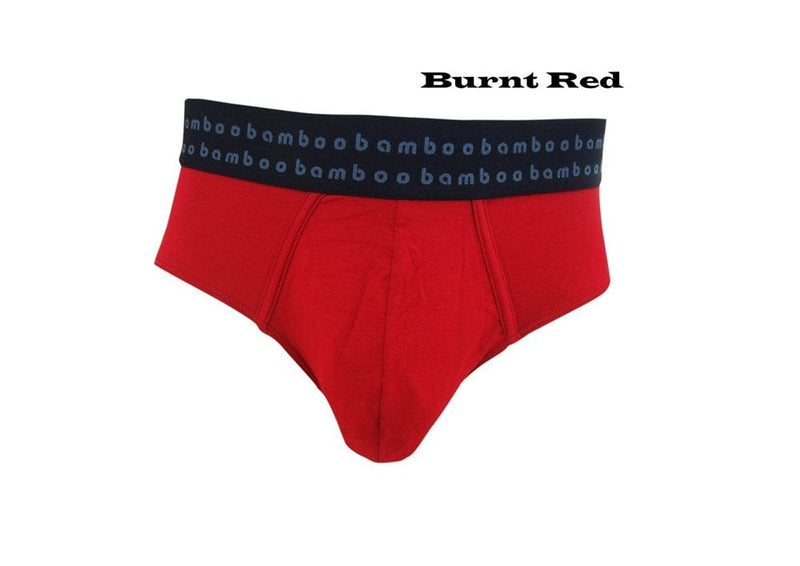 Mens Bamboo Underwear - Bamboo Textiles Trunks Burnt Red