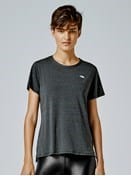 Running Bare Womens Always Crew T-Shirt - Black