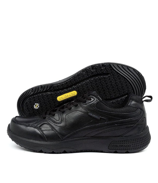 Colorado Speed Senior Black Leather Shoes