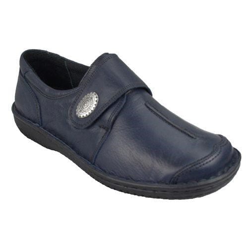 Cabello Comfort Womens Leather Adjustable Wide Fit Shoes