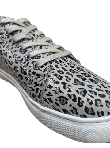 Cassini Womens Moscow Creamy Leopard Shoe