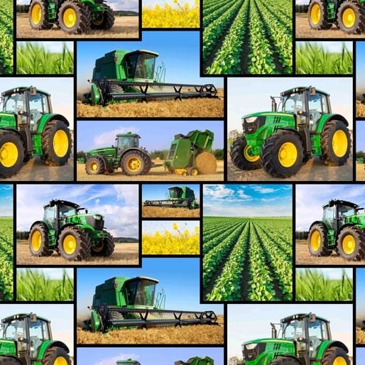 Kennard & Kennard D Farm Machines All Over Fabric -1m