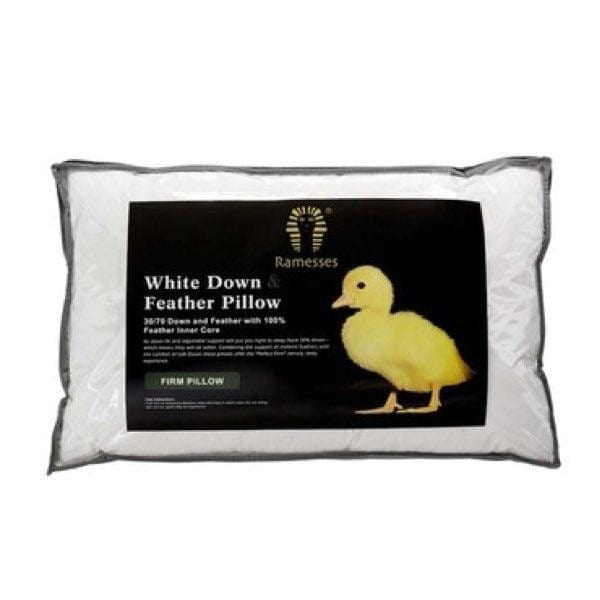 Ramesses White Down & Feather Firm Pillow