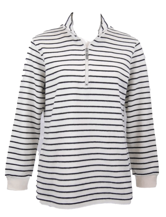 Load image into Gallery viewer, Equinox Womens Stripe 1/2 Zip Rugby

