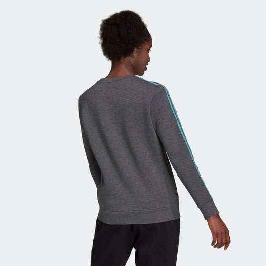 Adidas Womens Essentials 3 Stripes Fleece Sweatshirt