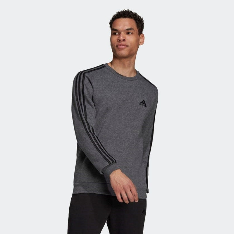 Load image into Gallery viewer, Adidas Mens Essentials Fleece - Dark Grey Heather / Black
