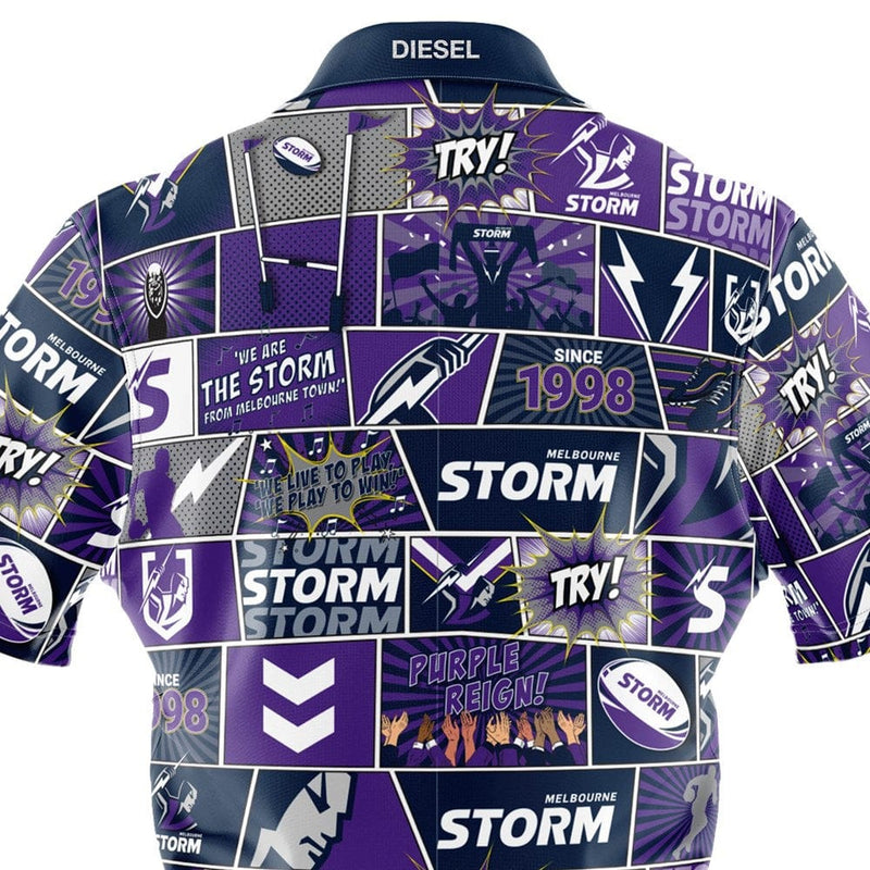 Load image into Gallery viewer, NRL Storm Fanatic Button-Up Shirt
