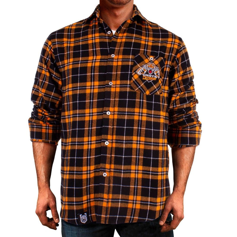 Load image into Gallery viewer, NRL West Tigers Flannel Shirt
