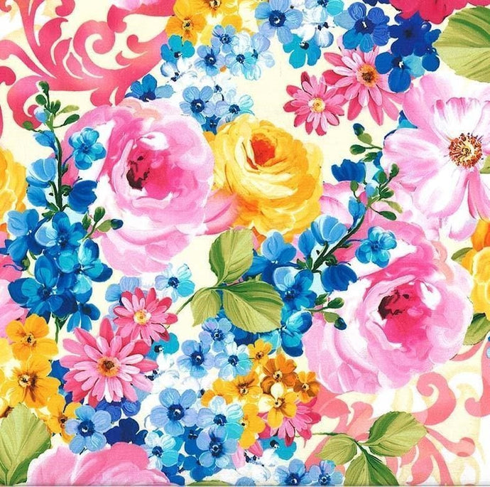 Michael Miller Fantasy Blooms Spring Fabric - 1m