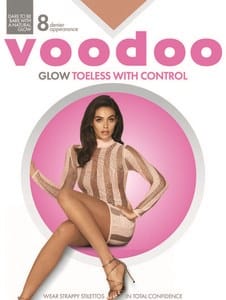 Load image into Gallery viewer, Voodoo Core Glow Toeless Control Pantyhose/Stockings

