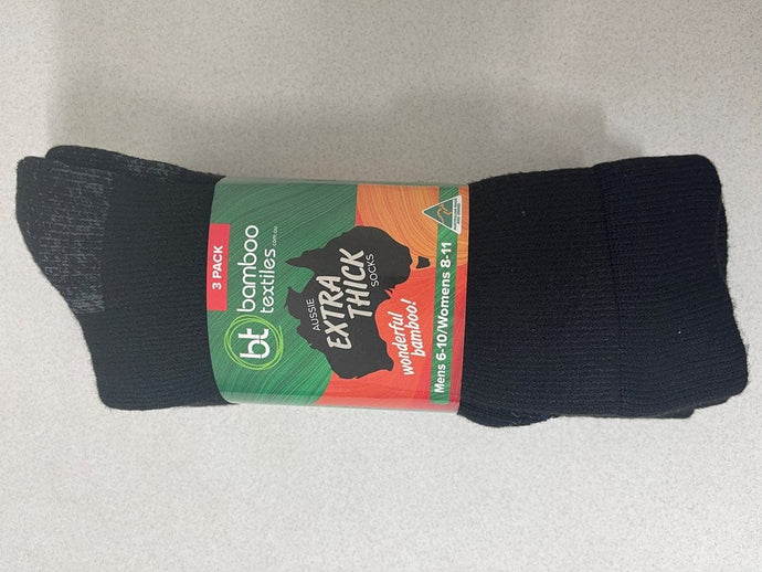 Bamboo Textiles Aussie Extra Thick Socks 3-pack