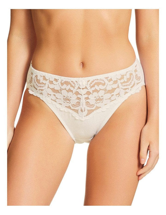Kayser Cotton And Corded Lace High Cut Brief