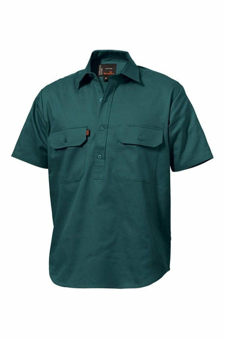 King Gee Short Sleeve Closed Front Drill Shirt