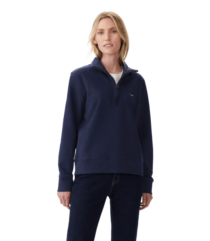 Load image into Gallery viewer, R.M. Williams Womens Trickett 1/4 Zip - Navy
