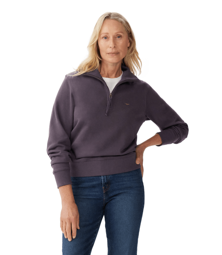 Load image into Gallery viewer, R.M. Williams Womens Trickett 1/4 Zip - Charcoal

