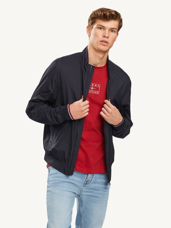 Load image into Gallery viewer, Tommy Hilfiger Mens Stand Collar Bomber
