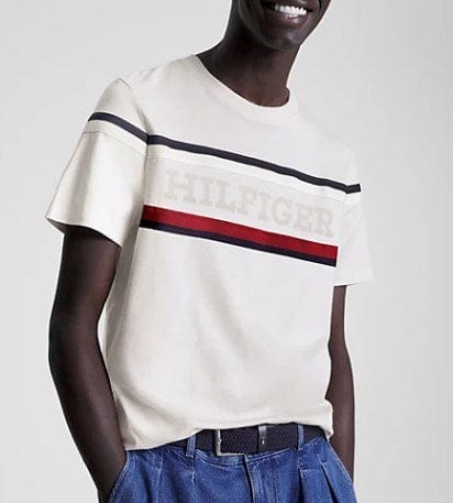 Load image into Gallery viewer, Tommy Hilfiger Mens Monotype Global Stripe Tee

