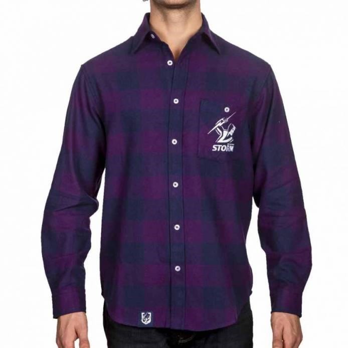 Load image into Gallery viewer, NRL Storm &#39;Lumberjack&#39; Flannel Shirt
