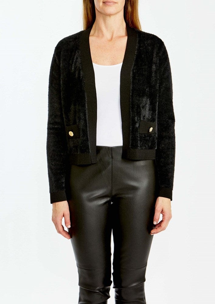 Load image into Gallery viewer, Pingpong Womens Crop Fluffy Cardigan
