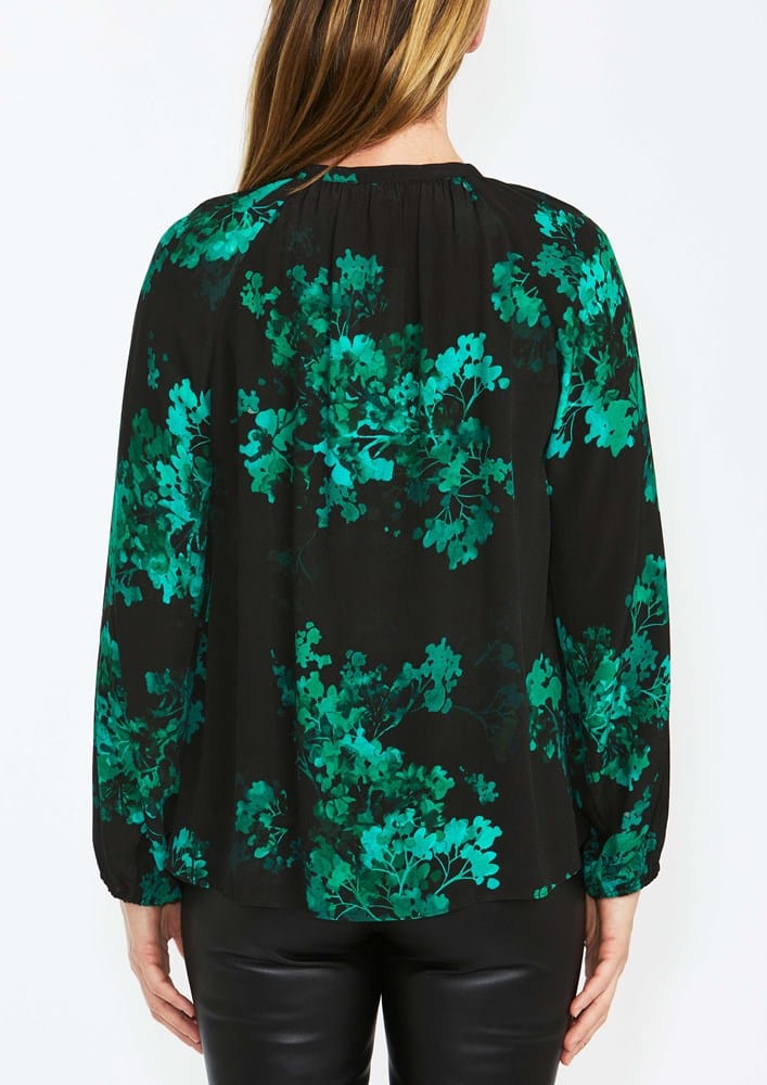Load image into Gallery viewer, Pingpong Womens Winter Garden Blouse - Emerald
