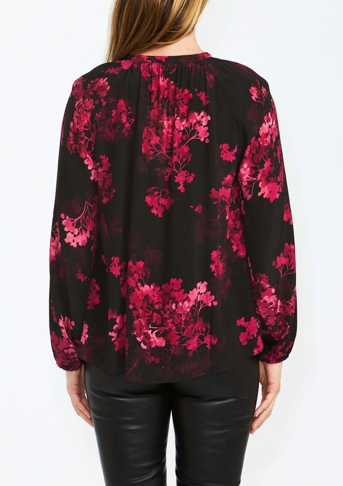 Load image into Gallery viewer, Pingpong Womens Winter Garden Blouse - Fuchsia

