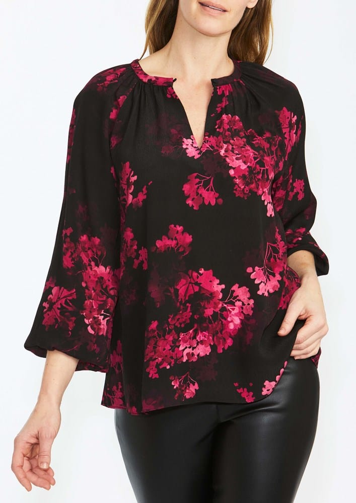 Load image into Gallery viewer, Pingpong Womens Winter Garden Blouse - Fuchsia
