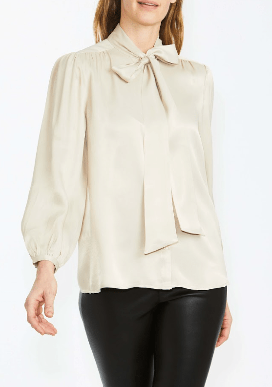 Load image into Gallery viewer, Pingpong Womens Pussy Bow Blouse Chino
