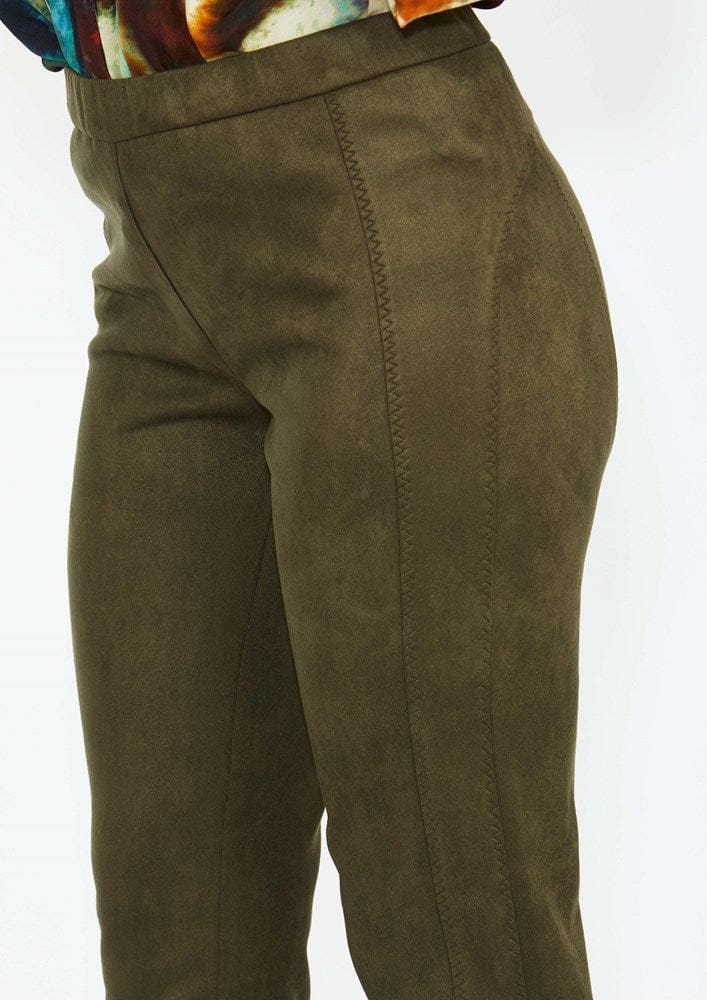 Load image into Gallery viewer, Ping Pong Womens Faux Suede Leggings - Khaki
