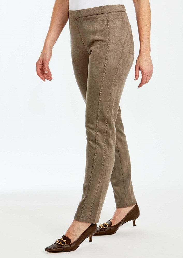 Load image into Gallery viewer, Ping Pong Womens Faux Suede Leggings - Taupe

