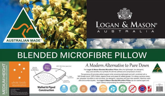Logan & Mason Blended Microfibre Medium Pillow