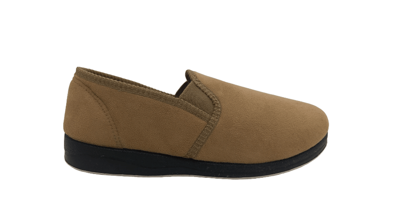 Load image into Gallery viewer, Panda Slippers Mens Eden Tan Suede Shoes
