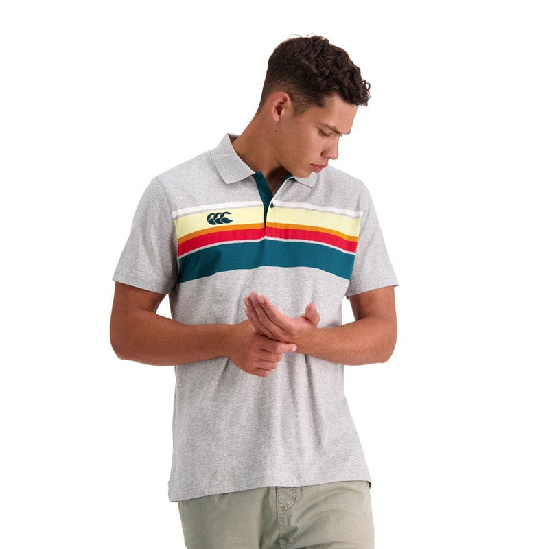 Load image into Gallery viewer, Canterbury Mens Chest Band Stripe Polo
